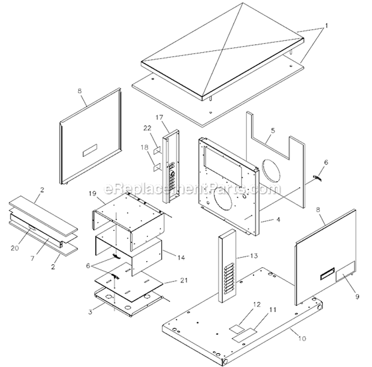 Insulation Set Diagram and Parts List for 01815  Briggs and Stratton Generator